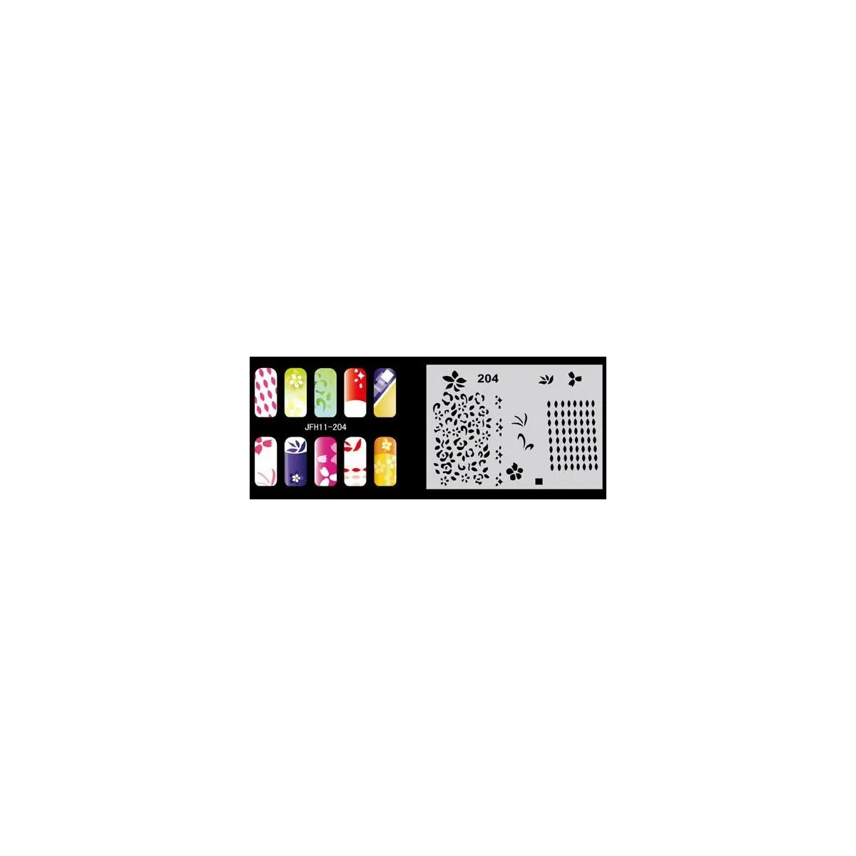Pochoir Nail Art rectanglel n°204